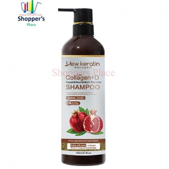 New Keratin/Keratine Queen Collagen+D Shampoo 750ml